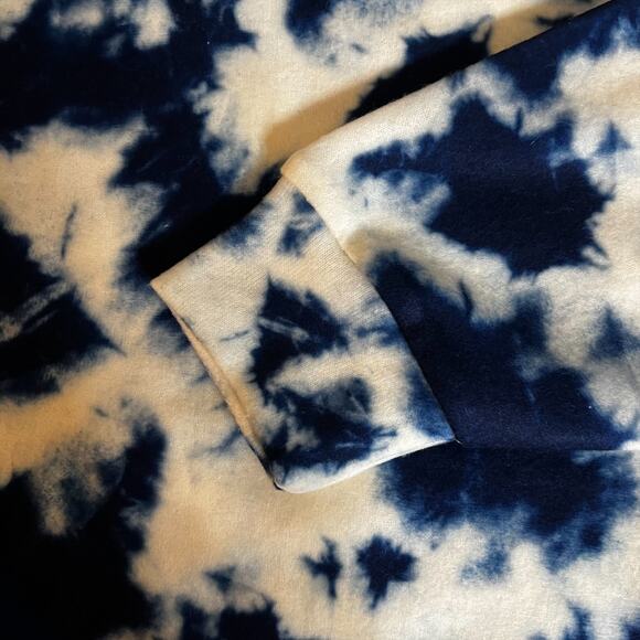 Justice Girl's Tie-Dye Hacci Cropped Sweatshirt in French Navy Size Large - Picture 5 of 8